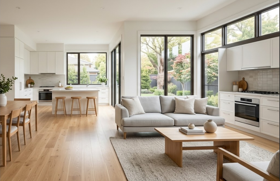 Bright, spotless Oakville home interior cleaned by Signature Cleaning Services