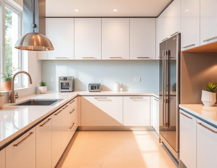 Spotless modern kitchen after a Signature Cleaning visit in Oakville